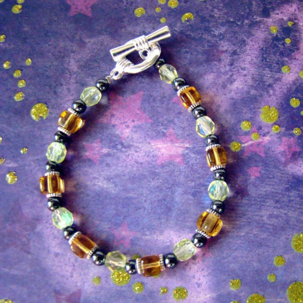 Hematite Healing Bracelet in Yellow